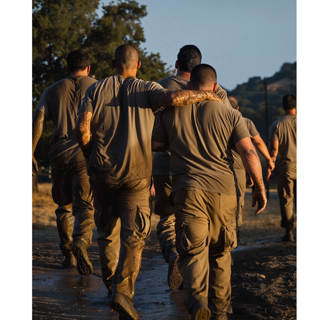 Participants bonding over Military civilian training