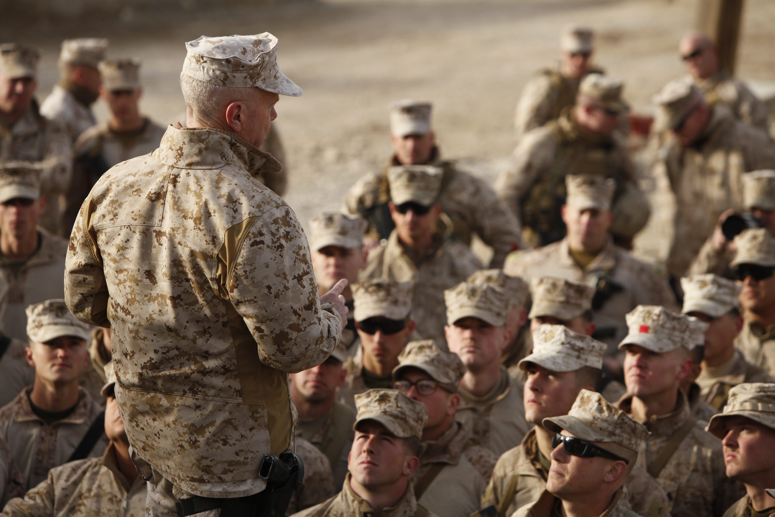 Instructor leading military bootcamp training session